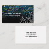 Achtergrond programmeertaal | Tech Nodes Graphics Visitekaartje (Voorkant / Achterkant)