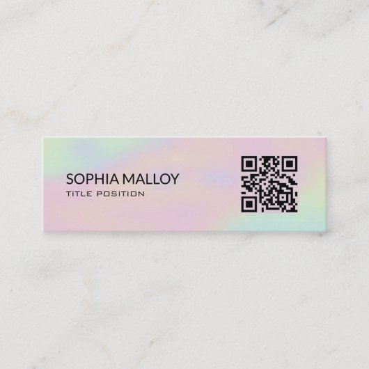 Achtergrond QR-code hologram Mini Visitekaartje (Voorkant)
