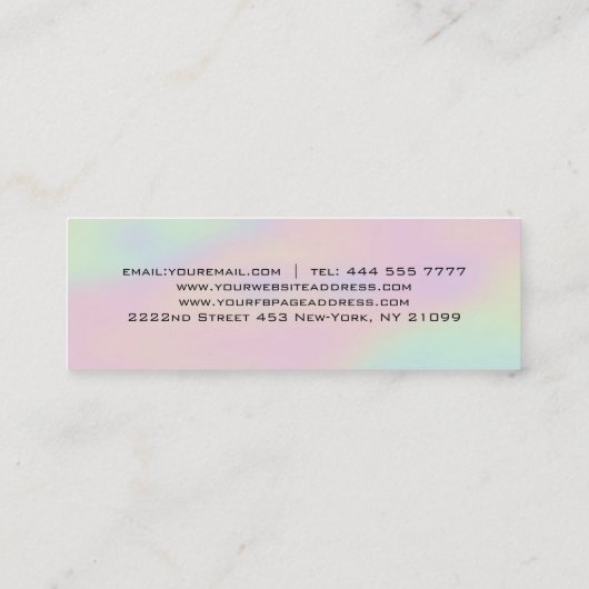 Achtergrond QR-code hologram Mini Visitekaartje (Achterkant)