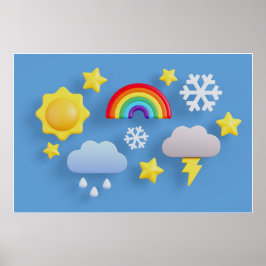 achtergrond regenboog gelukkige verjaardag poster