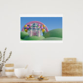 achtergrond regenboog gelukkige verjaardag poster (Keuken)