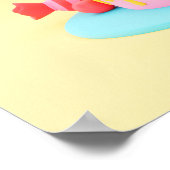 achtergrond regenboog gelukkige verjaardag poster (Hoek)