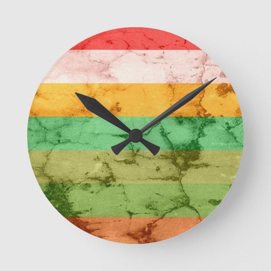Achtergrond regenbooggrap ronde klok (Voorkant)