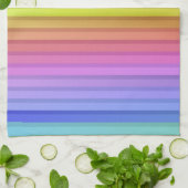 Achtergrond regenboogstrips theedoek (Gevouwen)