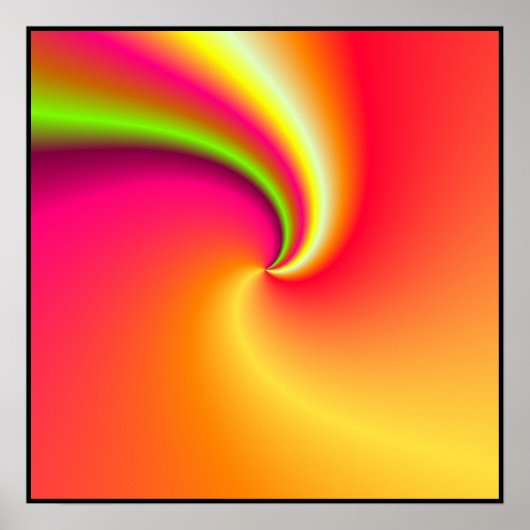 Achtergrond regenboogwervelkolom poster (Voorkant)