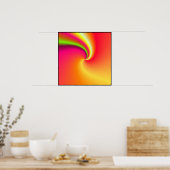 Achtergrond regenboogwervelkolom poster (Keuken)