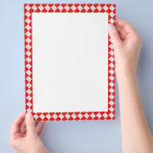 Achtergrond rode afgehandelde picnic Tablecloth Flyer (Hand)