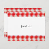 Achtergrond rode afgehandelde picnic Tablecloth Kaart (Voorkant / Achterkant)