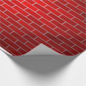 Achtergrond rode brick cadeaupapier (Hoek)