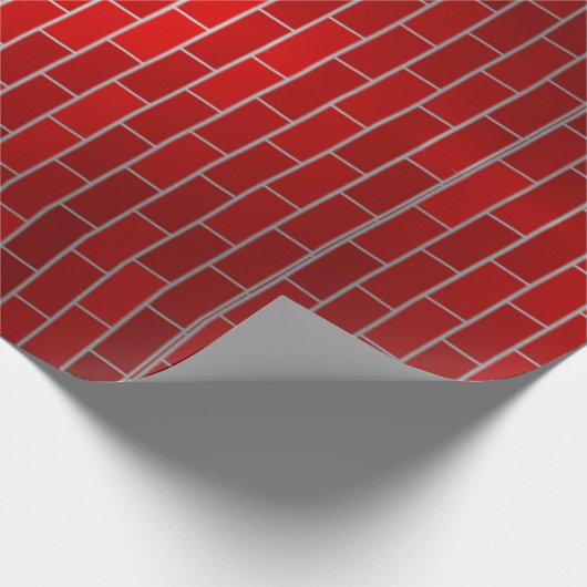 Achtergrond rode brick cadeaupapier (Hoek)