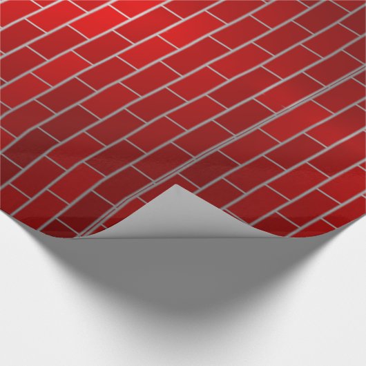 Achtergrond rode brick cadeaupapier (Hoek)
