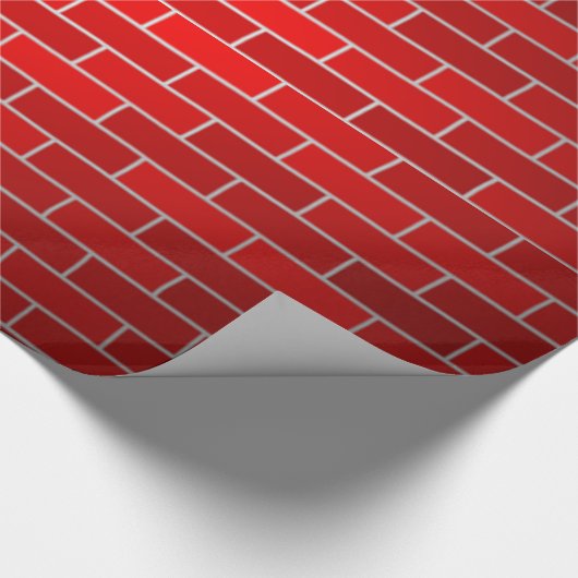 Achtergrond rode brick cadeaupapier (Hoek)