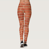 Achtergrond rode brick-wandtextuur leggings (Achterkant)