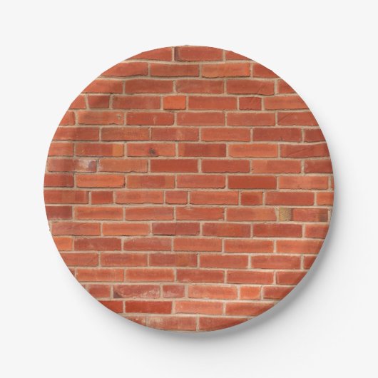 Achtergrond rode brick-wandtextuur papieren bordje (Voorkant)
