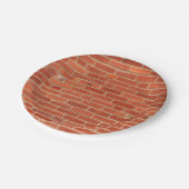 Achtergrond rode brick-wandtextuur papieren bordje (Gekanteld)