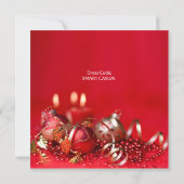 Achtergrond rode en gouden bubbels Holiday Kaart (Achterkant)