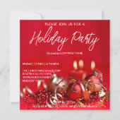 Achtergrond rode en gouden bubbels Holiday Kaart (Voorkant)