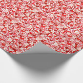 Achtergrond rode harten cadeaupapier (Hoek)