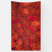 Achtergrond rode harten of achtergrond spandoek (Verticaal)