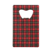 Achtergrond rode lampvoet creditkaart flessenopener (Voorkant)