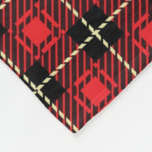 Achtergrond rode lampvoet fleece deken (Hoek)