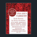 Achtergrond rode roze, vlakke Adverteren Flyer<br><div class="desc">Rood rozenachtergrond,  grillig Adverteren brochure door de Visitekaartje winkel.</div>