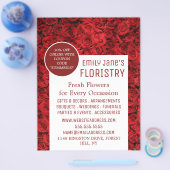 Achtergrond rode roze, vlakke Adverteren Flyer (Enkel)