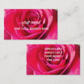 Achtergrond rode rozenrog visitekaartje (Voorkant / Achterkant)