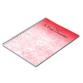 Achtergrond rode spiraalvormige Sjabloon Notitieboek (Linkerzijde)