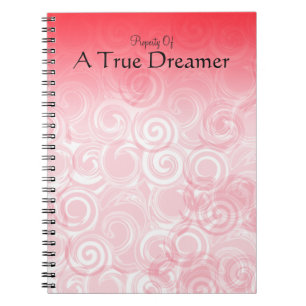 Achtergrond rode spiraalvormige Sjabloon Notitieboek