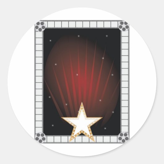 Achtergrond roem ronde sticker (Voorkant)