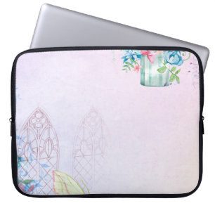 Achtergrond romantische vlinder laptop sleeve