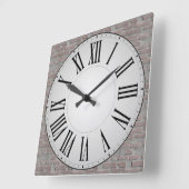 Achtergrond Romeinse cijfers met grijze zijde / Br Vierkante Klok (Hoek)