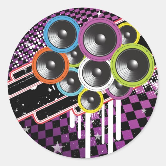 Achtergrond Ronde Sticker (Voorkant)