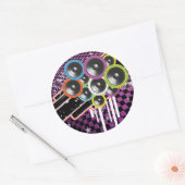 Achtergrond Ronde Sticker (Envelop)