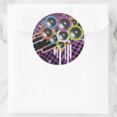 Achtergrond Ronde Sticker (Tas)