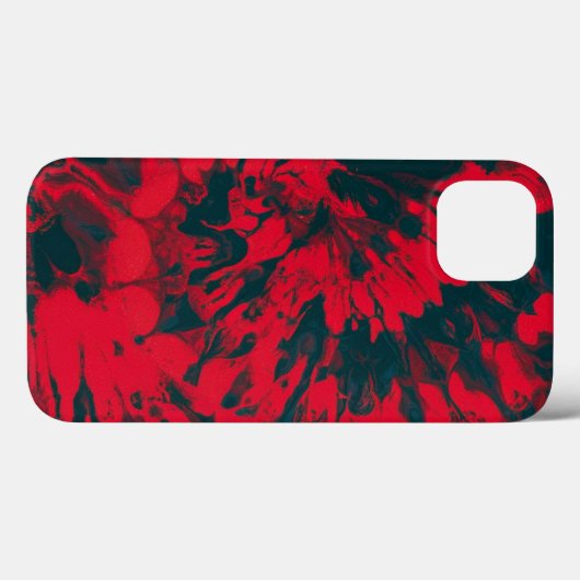 Achtergrond Rood Zwart Tie Dye Case-Mate iPhone Case (Achterkant (horizontaal))