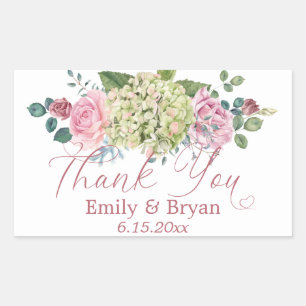  Achtergrond Roos Spray Wedding Bedankt Cl Rechthoekige Sticker