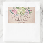  Achtergrond Roos Spray Wedding Bedankt Cl Rechthoekige Sticker (Tas)