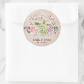  achtergrond Roos Spray Wedding Dank je Ronde Sticker (Tas)