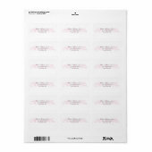 Achtergrond Roze - Adreslabels Etiket (Full Sheet)