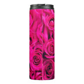 Achtergrond roze bloemen rozen thermosbeker (Achterkant)