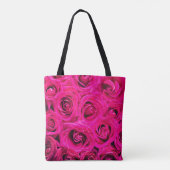 Achtergrond roze bloemen rozen tote bag (Achterkant)
