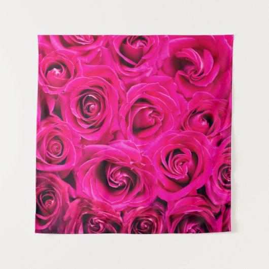 Achtergrond roze bloemen rozen wandkleed (Voorkant)