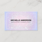 Achtergrond roze Bokeh | Witte grens Visitekaartje (Voorkant)