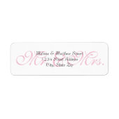 Achtergrond roze - de Etiketten van het Adres van  (Voorkant)