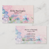 achtergrond roze en blauw visitekaartje (Voorkant / Achterkant)