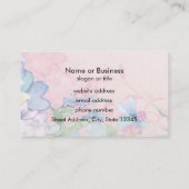 achtergrond roze en blauw visitekaartje (Achterkant)