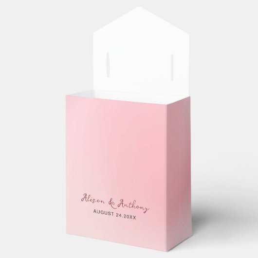 Achtergrond roze ombre bedankdoosjes (Geopend)