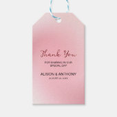Achtergrond roze ombre cadeaulabel (Voorkant)